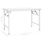 vidaXL Mesa de trabajo plegable de cocina acero inoxidable 120x60x80 cm