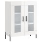 vidaXL Aparador de madera contrachapada blanco brillante 69,5x34x90 cm vidaXL Aparador de madera contrachapada blanco brillante 69,5x34x90 cm