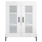 vidaXL Aparador de madera contrachapada blanco brillante 69,5x34x90 cm vidaXL Aparador de madera contrachapada blanco brillante 69,5x34x90 cm