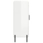vidaXL Aparador de madera contrachapada blanco brillante 69,5x34x90 cm vidaXL Aparador de madera contrachapada blanco brillante 69,5x34x90 cm