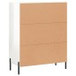 vidaXL Aparador de madera contrachapada blanco brillante 69,5x34x90 cm vidaXL Aparador de madera contrachapada blanco brillante 69,5x34x90 cm