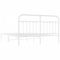 vidaXL Estructura de cama de metal con cabecero blanco 180x200 cm vidaXL Estructura de cama de metal con cabecero blanco 180x200 cm