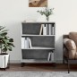 vidaXL Estantería madera de ingeniería gris hormigón 69,5x32,5x90 cm vidaXL Estantería madera de ingeniería gris hormigón 69,5x32,5x90 cm