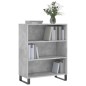 vidaXL Estantería madera de ingeniería gris hormigón 69,5x32,5x90 cm vidaXL Estantería madera de ingeniería gris hormigón 69,5x32,5x90 cm