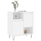 vidaXL Aparador de madera contrachapada blanco brillante 60x35x70 cm vidaXL Aparador de madera contrachapada blanco brillante 60x35x70 cm
