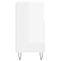 vidaXL Aparador de madera contrachapada blanco brillante 60x35x70 cm vidaXL Aparador de madera contrachapada blanco brillante 60x35x70 cm