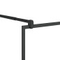vidaXL Mampara ducha accesible vidrio ESG transparente negro 115x195cm vidaXL Mampara ducha accesible vidrio ESG transparente negro 115x195cm