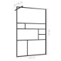 vidaXL Mampara ducha accesible vidrio ESG transparente negro 115x195cm vidaXL Mampara ducha accesible vidrio ESG transparente negro 115x195cm