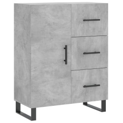 vidaXL Aparador de madera de ingeniería gris hormigón 69,5x34x90 cm