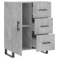 vidaXL Aparador de madera de ingeniería gris hormigón 69,5x34x90 cm
