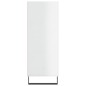 vidaXL Estantería madera de ingeniería blanco brillo 69,5x32,5x90 cm