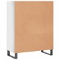 vidaXL Estantería madera de ingeniería blanco brillo 69,5x32,5x90 cm