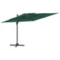 vidaXL Sombrilla colgante de doble techo verde 400x300 cm vidaXL Sombrilla colgante de doble techo verde 400x300 cm