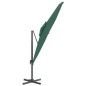 vidaXL Sombrilla colgante de doble techo verde 400x300 cm vidaXL Sombrilla colgante de doble techo verde 400x300 cm