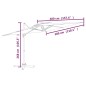 vidaXL Sombrilla colgante de doble techo verde 400x300 cm vidaXL Sombrilla colgante de doble techo verde 400x300 cm