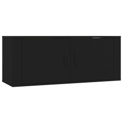vidaXL Mueble para TV de pared negro 100x34,5x40 cm