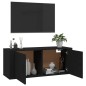 vidaXL Mueble para TV de pared negro 100x34,5x40 cm