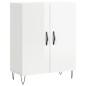 vidaXL Aparador de madera contrachapada blanco brillante 69,5x34x90 cm vidaXL Aparador de madera contrachapada blanco brillante 69,5x34x90 cm