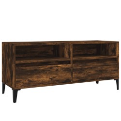 vidaXL Mueble de TV madera contrachapada roble ahumado 100x34,5x44,5cm