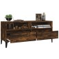 vidaXL Mueble de TV madera contrachapada roble ahumado 100x34,5x44,5cm vidaXL Mueble de TV madera contrachapada roble ahumado 100x34,5x44,5cm