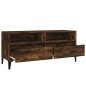 vidaXL Mueble de TV madera contrachapada roble ahumado 100x34,5x44,5cm vidaXL Mueble de TV madera contrachapada roble ahumado 100x34,5x44,5cm