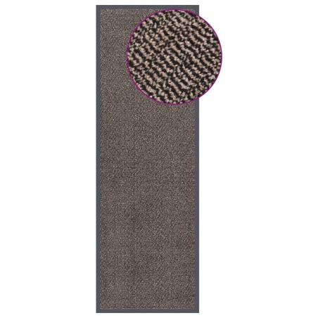 vidaXL Felpudo de nudo marrón oscuro 60x180 cm