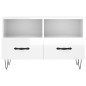 vidaXL Mueble de TV madera contrachapada blanco brillo 80x36x50 cm