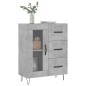 vidaXL Aparador de madera de ingeniería gris hormigón 69,5x34x90 cm