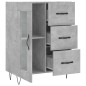 vidaXL Aparador de madera de ingeniería gris hormigón 69,5x34x90 cm
