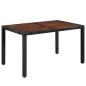 vidaXL Set comedor jardín 7 pzas ratán sintético y madera acacia negro vidaXL Set comedor jardín 7 pzas ratán sintético y madera acacia negro