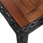 vidaXL Set comedor jardín 7 pzas ratán sintético y madera acacia negro vidaXL Set comedor jardín 7 pzas ratán sintético y madera acacia negro