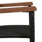 vidaXL Set comedor jardín 7 pzas ratán sintético y madera acacia negro vidaXL Set comedor jardín 7 pzas ratán sintético y madera acacia negro