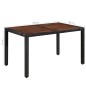 vidaXL Set comedor jardín 7 pzas ratán sintético y madera acacia negro vidaXL Set comedor jardín 7 pzas ratán sintético y madera acacia negro