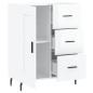 vidaXL Aparador de madera contrachapada blanco brillante 69,5x34x90 cm vidaXL Aparador de madera contrachapada blanco brillante 69,5x34x90 cm