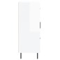 vidaXL Aparador de madera contrachapada blanco brillante 69,5x34x90 cm vidaXL Aparador de madera contrachapada blanco brillante 69,5x34x90 cm