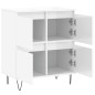 vidaXL Aparador de madera contrachapada blanco brillante 60x35x70 cm vidaXL Aparador de madera contrachapada blanco brillante 60x35x70 cm