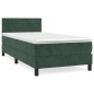 vidaXL Cama box spring con colchón terciopelo verde oscuro 90x190 cm vidaXL Cama box spring con colchón terciopelo verde oscuro 90x190 cm
