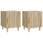 vidaXL Mesitas de noche 2 uds madera contrachapada color roble Sonoma vidaXL Mesitas de noche 2 uds madera contrachapada color roble Sonoma