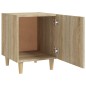 vidaXL Mesitas de noche 2 uds madera contrachapada color roble Sonoma vidaXL Mesitas de noche 2 uds madera contrachapada color roble Sonoma