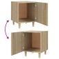 vidaXL Mesitas de noche 2 uds madera contrachapada color roble Sonoma vidaXL Mesitas de noche 2 uds madera contrachapada color roble Sonoma
