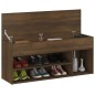 vidaXL Banco zapatero madera contrachapada roble marrón 105x30x45 cm vidaXL Banco zapatero madera contrachapada roble marrón 105x30x45 cm