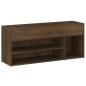 vidaXL Banco zapatero madera contrachapada roble marrón 105x30x45 cm vidaXL Banco zapatero madera contrachapada roble marrón 105x30x45 cm