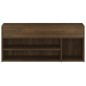 vidaXL Banco zapatero madera contrachapada roble marrón 105x30x45 cm vidaXL Banco zapatero madera contrachapada roble marrón 105x30x45 cm