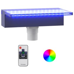 vidaXL Fuente cascada con LED RGB acrílico 30cm