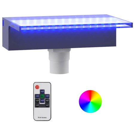 vidaXL Fuente cascada con LED RGB acrílico 30cm
