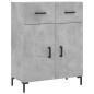vidaXL Aparador de madera de ingeniería gris hormigón 69,5x34x90 cm vidaXL Aparador de madera de ingeniería gris hormigón 69,5x34x90 cm