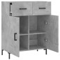 vidaXL Aparador de madera de ingeniería gris hormigón 69,5x34x90 cm vidaXL Aparador de madera de ingeniería gris hormigón 69,5x34x90 cm
