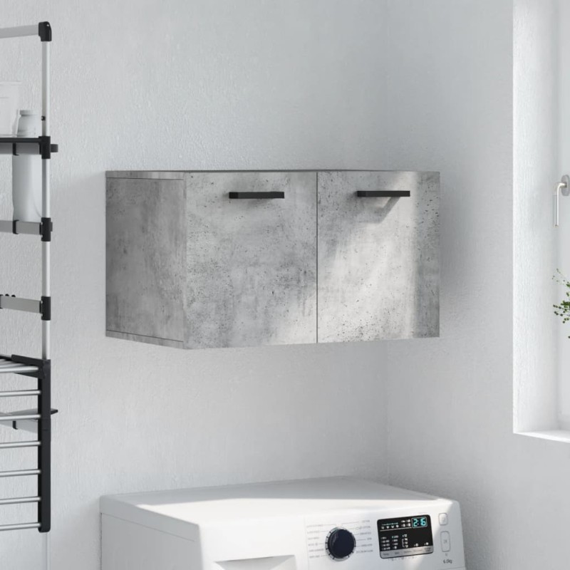 vidaXL Armario de pared madera ingeniería gris hormigón 60x36,5x35 cm vidaXL Armario de pared madera ingeniería gris hormigón 60x36,5x35 cm