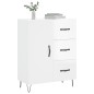 vidaXL Aparador de madera contrachapada blanco brillante 69,5x34x90 cm vidaXL Aparador de madera contrachapada blanco brillante 69,5x34x90 cm