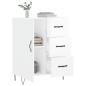 vidaXL Aparador de madera contrachapada blanco brillante 69,5x34x90 cm vidaXL Aparador de madera contrachapada blanco brillante 69,5x34x90 cm